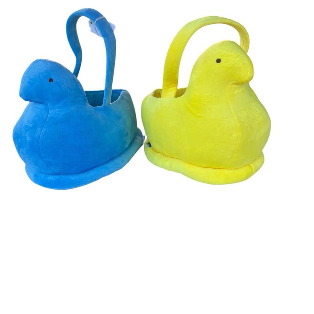 Blue and Yellow Plush Chick Baskets